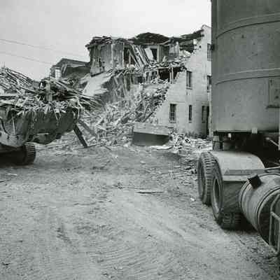 Apartment building torn down for Urban Renewal