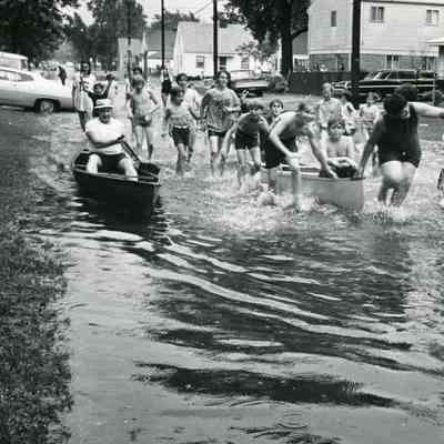 Winslow Street flood 1972