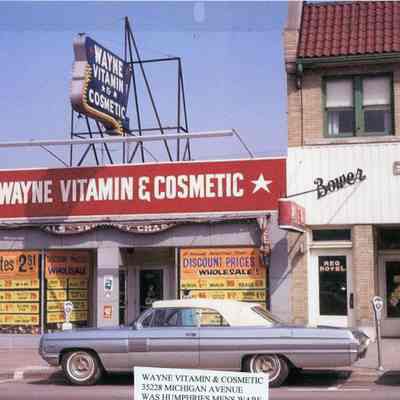 Wayne Vitamin and Cosmetic, Bower cleaners, Jamieson Block at right