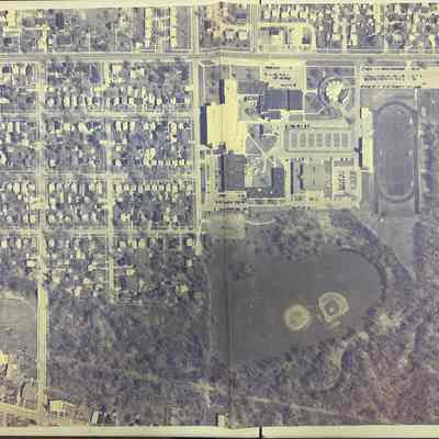 1990's Aerial Over The Flats And Wayne Memorial High