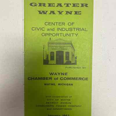 1963 Wayne Chamber Of Commerce Map Of Wayne