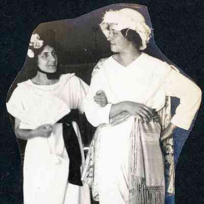 Ann Frisk and Malvina McCannian (Mac) in costume