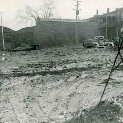 Killins started stone surfacing parking lot on Oct. 15, 1949.