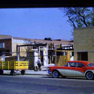 Slide. Demolishing Derby House. Club Bar Visible
