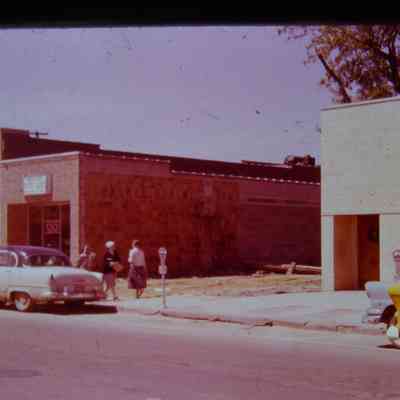 Slide. Derby House Demolished. Kresges, Club Bar Visible
