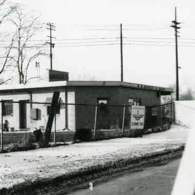 Hawley lumber building at SE corner Biddle and Brush. Old Plat lot 35.
