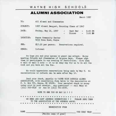 WHS Class of 1947 Reunion in 1997