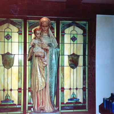 Mary Statue and candle area
