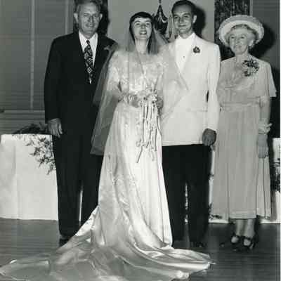 Bernice and Murray Millar on Wedding Day on 07/16/1949.