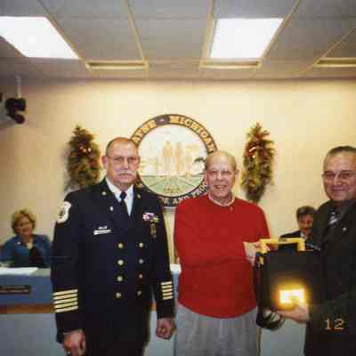 John Vanstipdonk donating to fire department