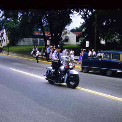 Parade, in front of fire station looking NE