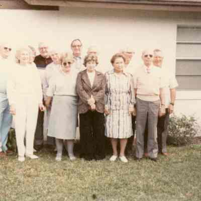 1987 Reunion of the 1933 WHS class at Marcel Dunn's house in Mulberry Florida.