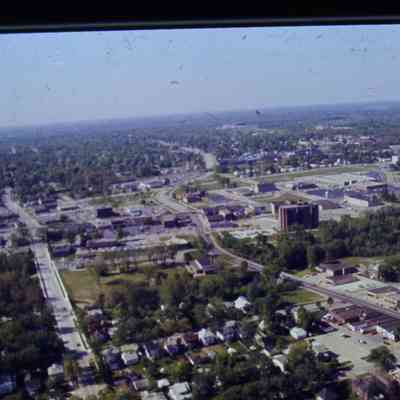 Aerial over 2nd street and Wayne road looking South