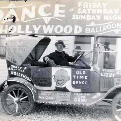 Advertisement car for Hollywood Dance Hall Ballroom