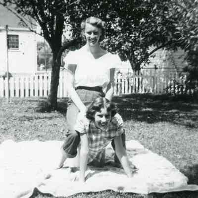 Martha riding Pat Millar on Aug. 25, 1952.