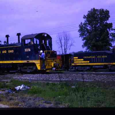 Trains, C&O # 5276 and 1856 in the Wayne Yard in June 1964.