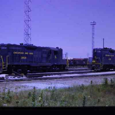 Trains, C&O # 5959 and # 5908 at Wayne Jct in Aug 1971
