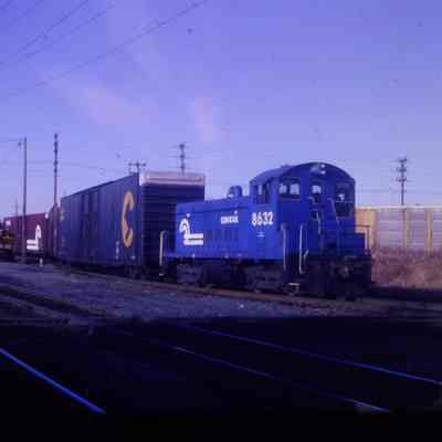 Trains, Conrail Switcher # 8632 at Wayne Junction in 1983