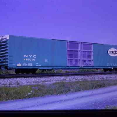 Trains, NYC box car at Wayne in August 1964.
