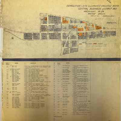 1965 Urban Renewal Demolition-Site Map