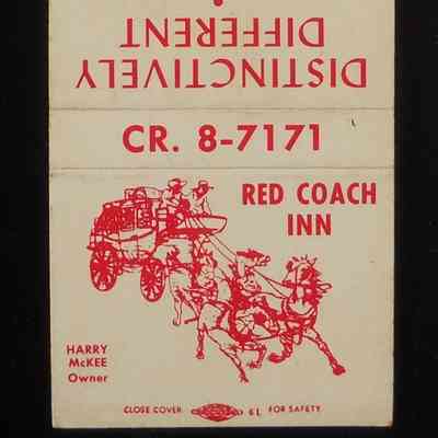 26156 Michigan - Red Coach Inn Matchbook Cover