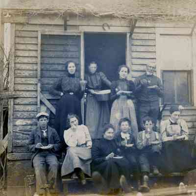 Scenes on or by the Warner Farm in 1899.