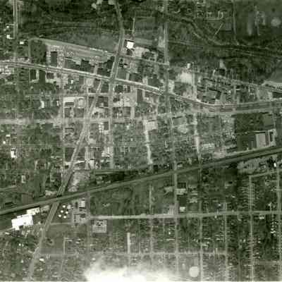 Over whole Downtown pre Urban Renewal