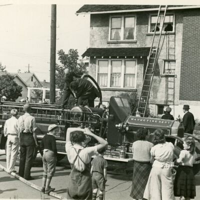 House fire at Clinton and Washington 1935