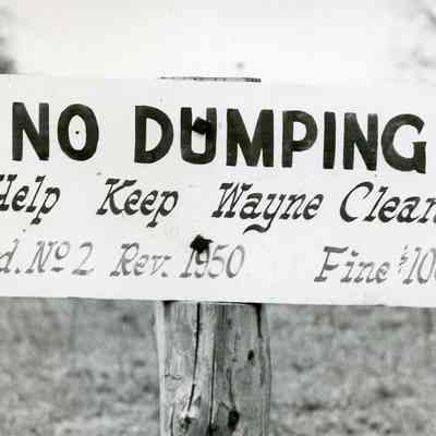 No dumping sign.