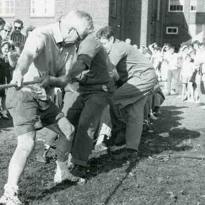 Fire Department Tug of War: Goudy (L) VanDerVoort 3rd person