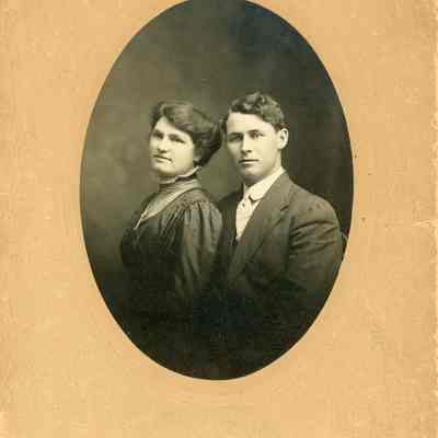 Robert and Ida (McConalogue) Bird wedding portrait in 1909.