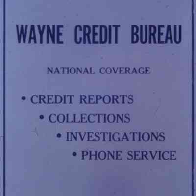 1947 Ad. Wayne Credit Bureau