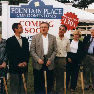Groundbreaking. July 15, 2003. Donna McEachern, Al Haidous, Tom Kelley
