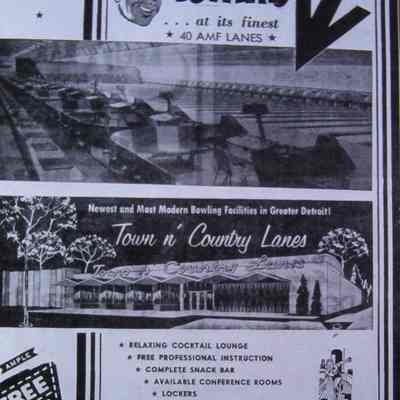 Town n Country Lanes - 1961 advertisement