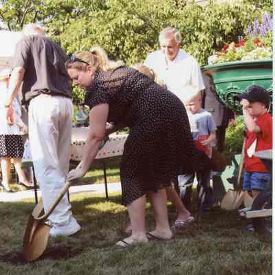 Karyn Parm digging.
