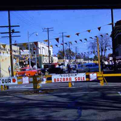 Slide. 1958. Park street looking East