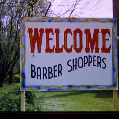 Sign in front of Rec Center, Goudy Park