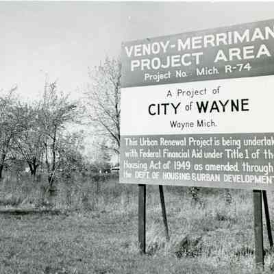 R-74 - Venoy Merriman Urban Renewal Sign