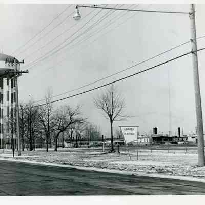 Forest St and park Looking NW