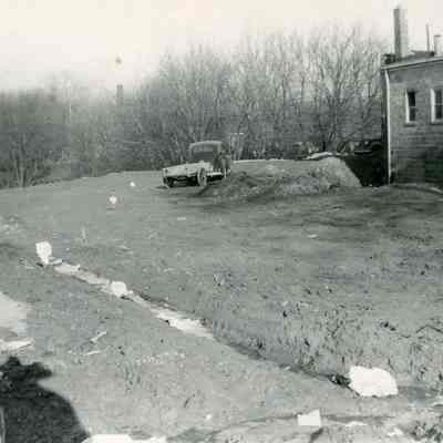 Killins started stone surfacing parking lot on Oct. 15, 1949.