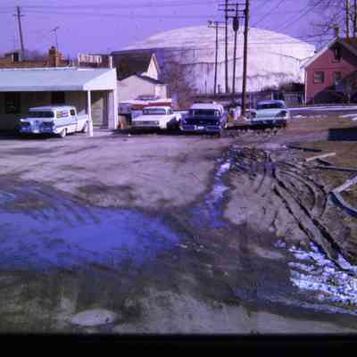 Alleys behind Michigan Ave EB businesses, east of town. South Side.