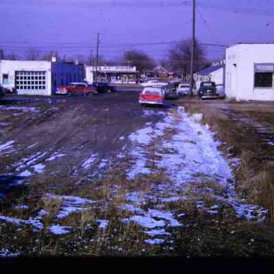 Alleys behind Michigan Ave EB businesses, east of town. South Side.