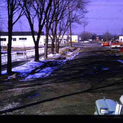 Alleys behind Michigan Ave EB businesses, east of town. South Side.