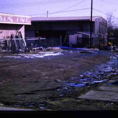 Alleys behind Michigan Ave EB businesses, east of town. South Side.