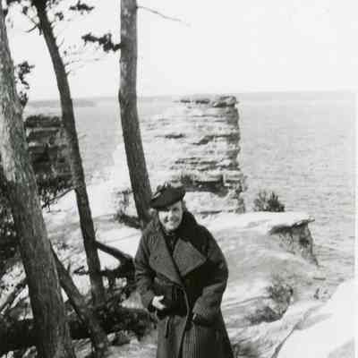 Lois Hisey at the Pictured Rocks