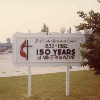 Sign made by Woody King and Dave Orwin.