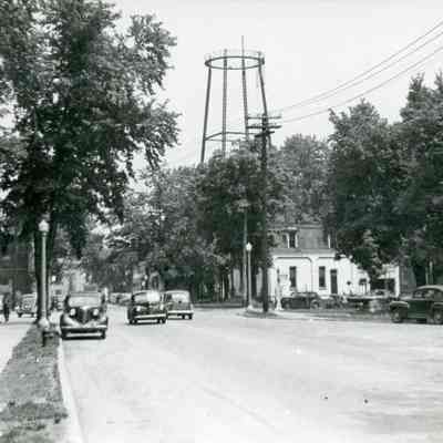 Monroe looking NE from between Main and Norris