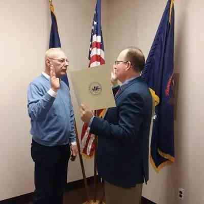 New Councilman Tony Miller sworn in by Matt Miller