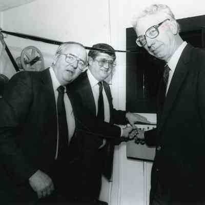 Theatre re-opening. L-R: Norton, Daily, Weyand