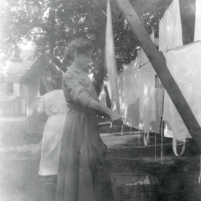 Clothes on line at Laundry.